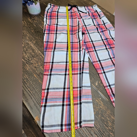 Victorias Secret Plaid Sleep Pants Sz XL Elastic Drawstring Waist Grosgrain Bow - Picture 9 of 9